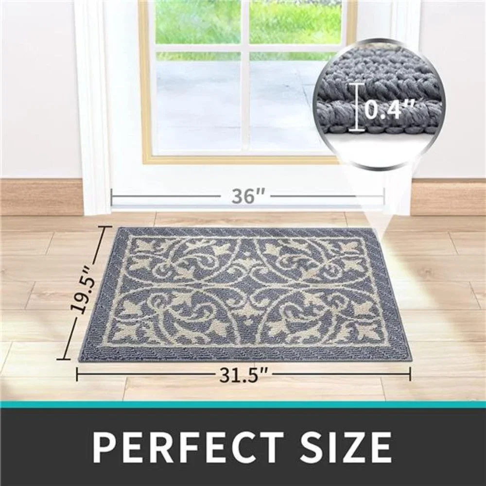 Door Mat Indoor Rugs for Front Entrance Rug Entry Non Slip Washable,19.5